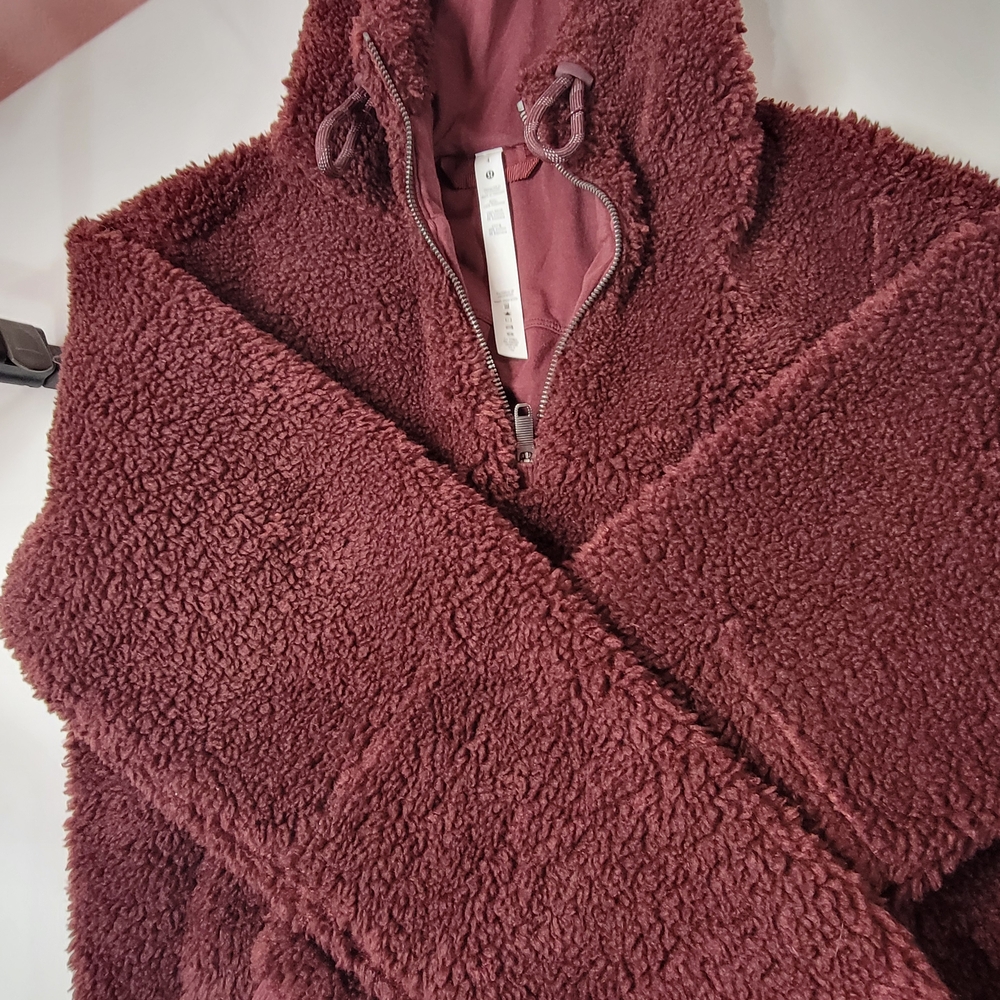 Cozy Burgundy Sherpa Jacket